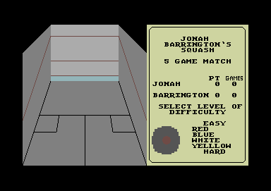 Jonah Barrington's Squash screenshot 4 for Commodore 64